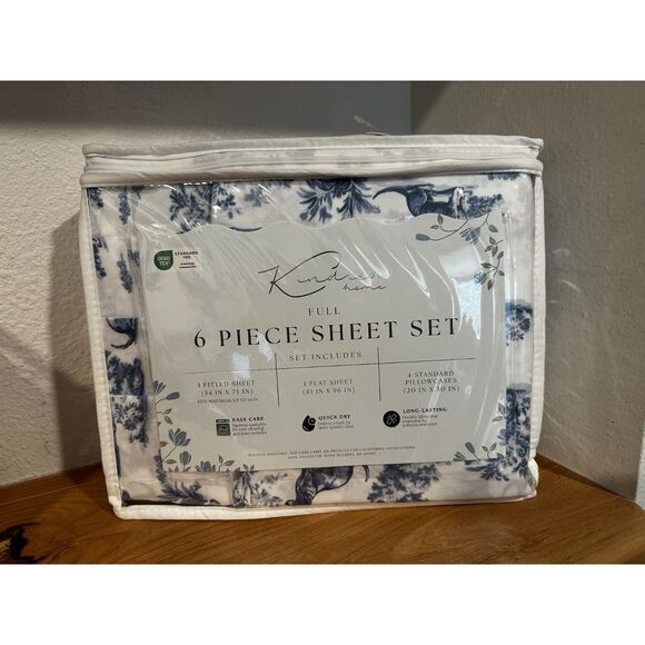 Kindred Home 6-Piece Full-Size Sheet Set NWT - Picture 2 of 5